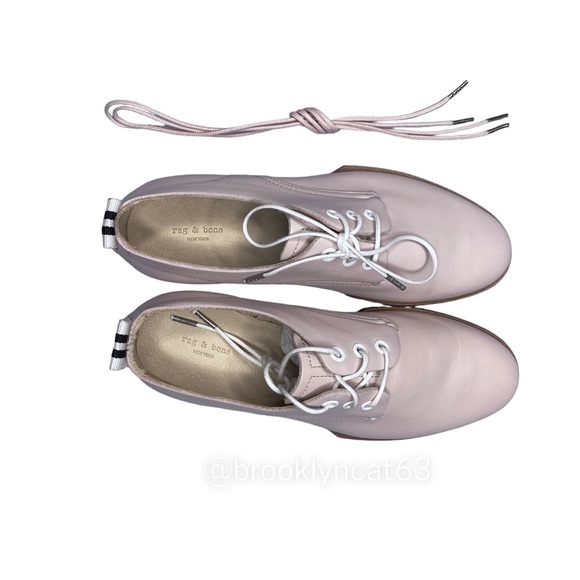 rag & bone audrey shoes leather oxfords flats pink 5 - Picture 6 of 13